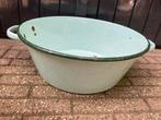 Grote vintage lichtgroene mintgroene bak emaille, Antiek en Kunst, Antiek | Emaille, Ophalen of Verzenden