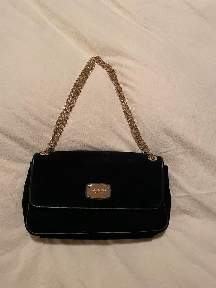 Michael Kors tas suede, Sieraden, Tassen en Uiterlijk, Tassen | Damestassen, Zo goed als nieuw, Handtas, Zwart, Ophalen