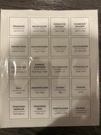 Kruidenlabels Arabisch – 100 stuks, water- en oliebestendig, Ophalen of Verzenden, Nieuw