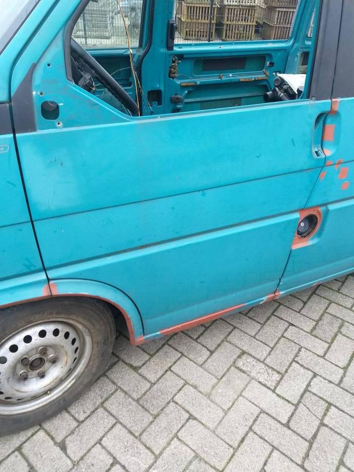 Deur portier groen LP6M Transporter T4 oude type, Auto-onderdelen, Carrosserie en Plaatwerk, Deur, Volkswagen, Voor, Links, Gebruikt