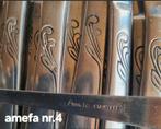 Bestek Amefa Stainless relief blaadjes gladde handvatten, Ophalen of Verzenden, Gebruikt, Rvs of Chroom