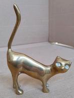 Groot Messing kat beeldje 220 gram, Antiek en Kunst, Ophalen of Verzenden, Brons