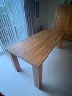 eettafel eiken, Huis en Inrichting, Ophalen, Gebruikt, Eikenhout, 200 cm of meer