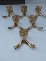 HAAKJES KAPSTOK MESSING JAS OPHANG WALL UNIT VINTAGE VITRA, Ophalen of Verzenden, Metaal, Wandkapstok, Minder dan 100 cm