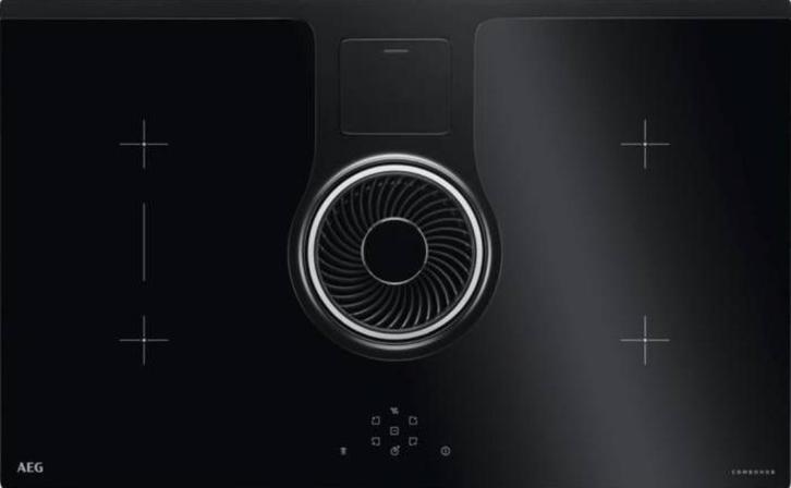 AEG IDE842421B inductieplaat met geïntegreerde afzuiging, Witgoed en Apparatuur, Kookplaten, Nieuw, Inbouw, Inductie, 4 kookzones