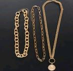 Goudkleurige 3 -delige ketting., Sieraden, Tassen en Uiterlijk, Kettingen, Ophalen of Verzenden, Nieuw, Goud, Overige materialen
