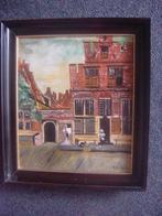 werkje naar Vermeer straatje, Antiek en Kunst, Kunst | Schilderijen | Klassiek, Ophalen of Verzenden