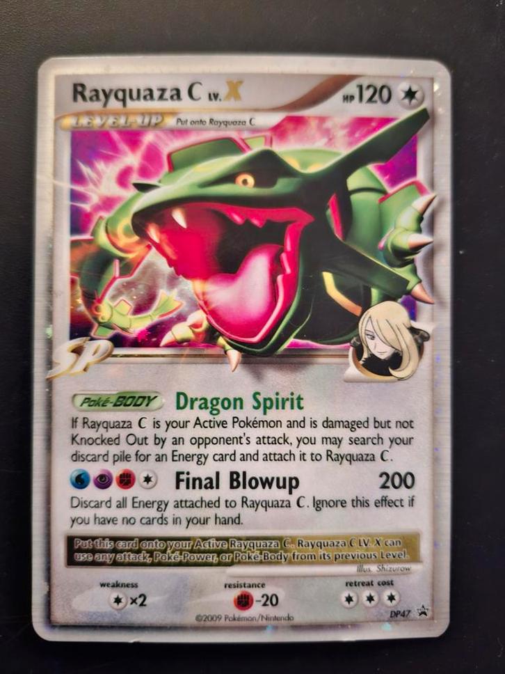 Rayquaza C LV. X DP47 - Zeldzame Pokémonkaart!, Hobby en Vrije tijd, Verzamelkaartspellen | Pokémon, Ophalen of Verzenden
