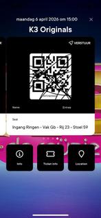 K3 - Rotterdam Ahoy - 6 april 2026 - 4 kaarten, Tickets en Kaartjes, Twee personen, Cadeaubon