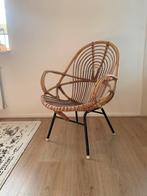 Vintage rotan stoel riet rietenstoel, Ophalen, Bruin, Zo goed als nieuw, Eén
