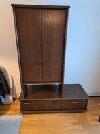 Hoge kast met planken servieskast drankkast kabinet bruin, Ophalen