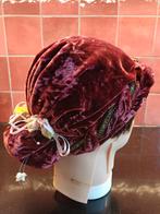 Rood fluwelen hoedje, muts, Ophalen of Verzenden, Zo goed als nieuw, One size fits all