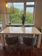 Witte tafel eettafel, Huis en Inrichting, Tafels | Eettafels, Ophalen, 50 tot 100 cm, Zo goed als nieuw, Vijf personen of meer