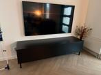 Zwart tv meubel (opknapper) 180 cm, Ophalen, Gebruikt, 150 tot 200 cm, Hotel chique