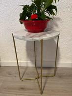 Tafel/marmer/goud/35cm hoog 50cm, Huis en Inrichting, Woonaccessoires | Zuilen en Pilaren, Ophalen of Verzenden, Zo goed als nieuw