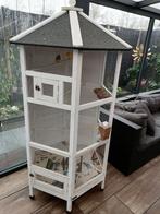 Vogel voliere met 2 vogels, Ophalen, Zo goed als nieuw, Hout, Volière