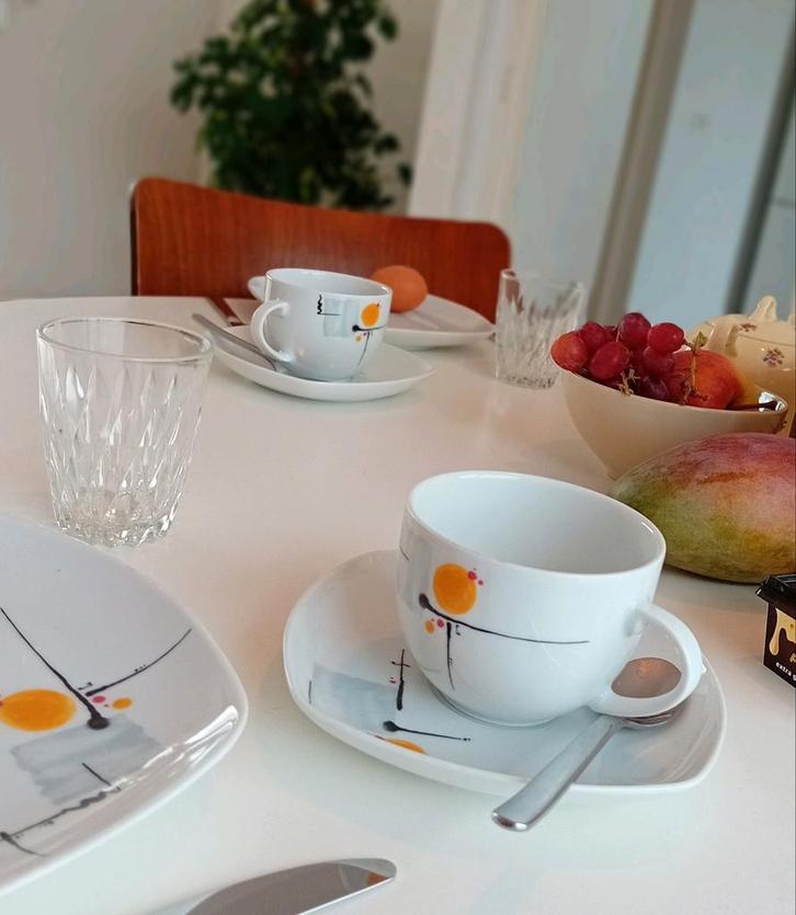 Heinrich Winterling, porselein ontbijtset, Sunrise collectie, Huis en Inrichting, Keuken | Servies, Zo goed als nieuw, Kop(pen) en/of Schotel(s)