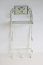 Metalen brocante handdoekenrek, Huis en Inrichting, Badkamer | Badtextiel en Accessoires, Ophalen of Verzenden, Gebruikt, Wit