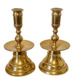 Koperen Schijfkandelaars., Ophalen of Verzenden, Koper