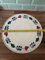 Boerenbont Taartplateau - 34 cm op voet, Porselein of Keramiek, Schaal, Rond, Ophalen of Verzenden