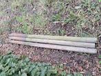 3 ronde houten tuinpaaltjes, Tuin en Terras, Palen, Balken en Planken, Ophalen, Gebruikt, Minder dan 180 cm, Palen