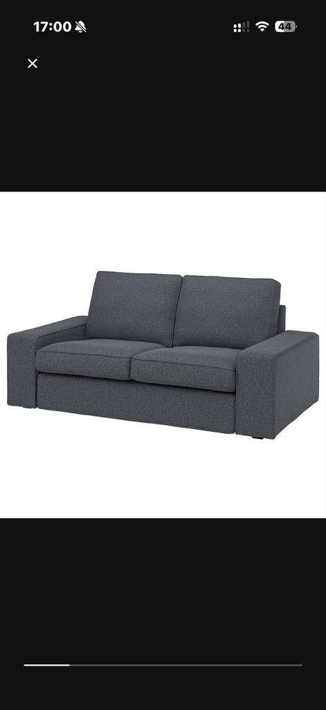 Ikea KIVIK 2-zitsbank - Hillared antraciet, Huis en Inrichting, Banken | Bankstellen, Zo goed als nieuw, Rechte bank, Tweepersoons