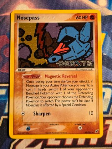 Nosepass 42/107 EX Deoxys Reverse Holo - NM beschikbaar voor biedingen