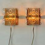 2 wand LAMPEN Orrefors Carl Fagerlund / MPR Denmark vintage, Ophalen of Verzenden, Gebruikt, Glas, Vintage Mid Century Scandinavisch design Hollywood Regency retro