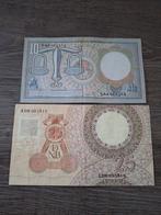 Set biljetten 10 en 25 gulden jaren '50, De Groot en Huygens, Ophalen of Verzenden, 25 gulden