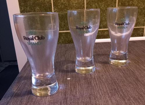 3 Royal Club Shandy  glas nieuw en ongebruikt schadeloos, Verzamelen, Glas en Borrelglaasjes, Nieuw, Bierglas, Ophalen of Verzenden