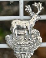 Verzilverd theelepeltje met hert - DE Pyramide, Antiek en Kunst, Ophalen of Verzenden