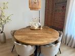 Mango Houten Eettafel Rond, Huis en Inrichting, Ophalen, 100 tot 150 cm, Rond, Zo goed als nieuw