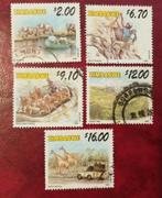 Zimbabwe 1999  ,5 pzs touristic attractions, Verzenden, Zimbabwe, Gestempeld