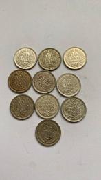 Zilveren dubbeltje 1944 P Wilhelmina, Zilver, Ophalen of Verzenden, 10 cent, Koningin Wilhelmina