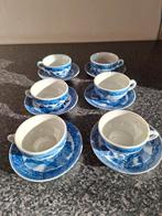 Van Nelle kop en schotel (6 stuks) - Beschadigd, Antiek en Kunst, Antiek | Servies compleet, Ophalen