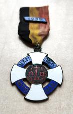 Emaille Medaille 1935 Bedevaart Lourdes NDL Religie Belgie, Postzegels en Munten, Penningen en Medailles, Ophalen of Verzenden