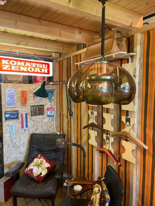 Vintage jaren 70 Dijkstra bloemen hanglamp, Huis en Inrichting, Lampen | Hanglampen, Zo goed als nieuw, Minder dan 50 cm, Kunststof