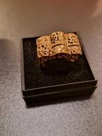 Art Deco tank ring brons goud groot 1920 1930, Ophalen of Verzenden, Goud, Ring