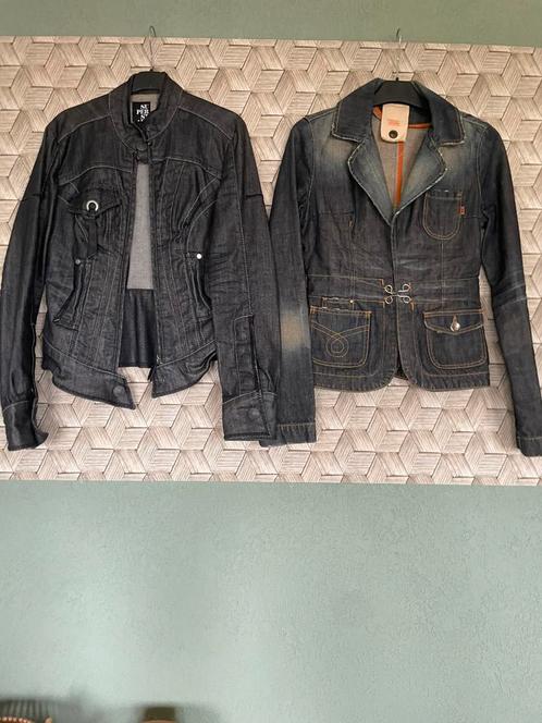Spijkerjasje Superstar 36, Object S, Kleding | Dames, Jasjes, Kostuums en Pakken, Zo goed als nieuw, Jasje, Maat 36 (S), Blauw