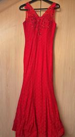 Lange rode jurk maat 36, Galajurk, Ophalen of Verzenden, Zo goed als nieuw, Maat 36 (S)
