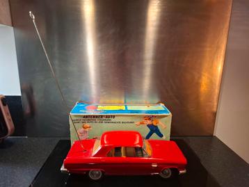 GROTE UIT 1960 ANTENNA CAR BLIK TOY NOMURA JAPAN 38,5CM OVP beschikbaar voor biedingen