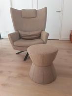 Design on Stock Draaifauteuil met hocker, rug en hoofdsteun, Huis en Inrichting, Fauteuils, Ophalen, 75 tot 100 cm, Zo goed als nieuw
