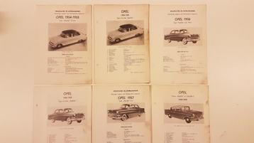 6x OPEL Kapitan Olyslager Kluwer Vraagbaken 1954-1959 beschikbaar voor biedingen