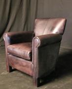 Leren fauteuil van Jeantique, 75 tot 100 cm, Leer, Klassiek, Engels, Kuipfauteuil, 75 tot 100 cm