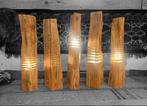 Unieke Handgemaakte houtblok lampen, Huis en Inrichting, Lampen | Hanglampen, Verzenden, Etten-Leur, Minder dan 50 cm, DJT