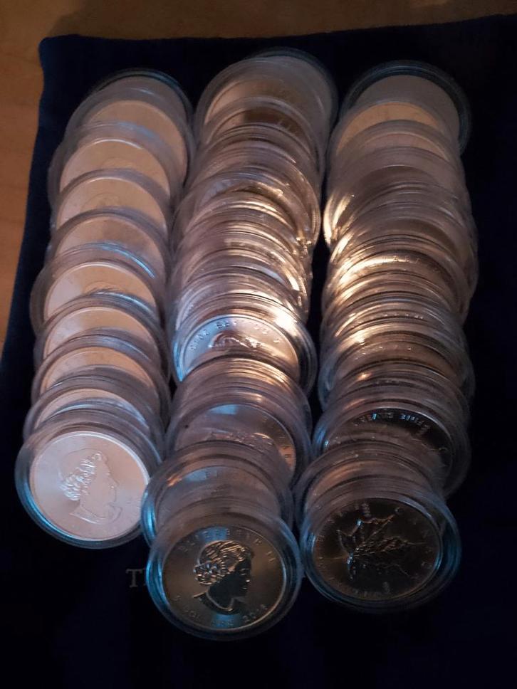 maple leaf serie, Postzegels en Munten, Edelmetalen en Baren, Zilver, Ophalen of Verzenden