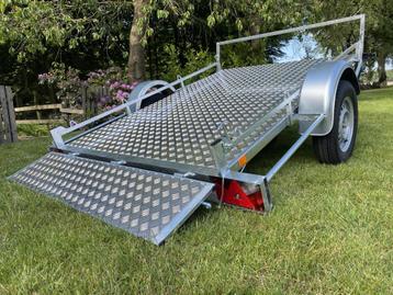 NIEUW Quad Motor Trailer kantelbaar Traanplaat laadvloer beschikbaar voor biedingen