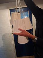Vintage hanglamp met stoffen kapjes Riviera Maison, Huis en Inrichting, Lampen | Hanglampen, Ophalen, Gebruikt, Vintage, Stof
