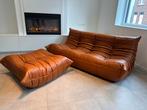Cognac lederen modulaire 5-delige zithoek, onberispelijk!, Ophalen of Verzenden, Zo goed als nieuw, Togo edra ligne cassina roset b&b italia artifort vitra knoll