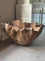 Super mooie hele grote zware houten krantenbak schaal, Ophalen, Zo goed als nieuw, Rond, Hout
